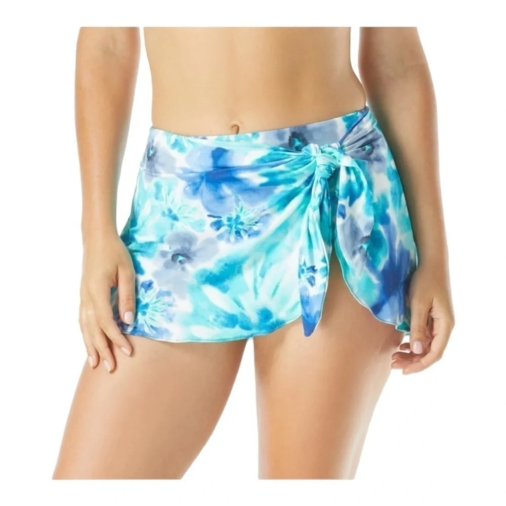 Coco Reef Contours Cameo Printed Bra-Sized Halter Top/Halo Sarong Swim Skirt NWT - Picture 3 of 10
